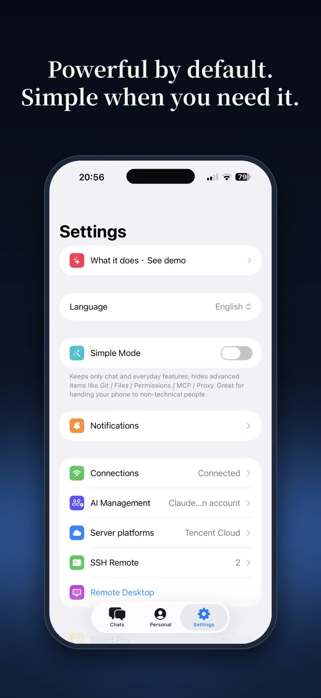 Powerful by default. Simple when you need it